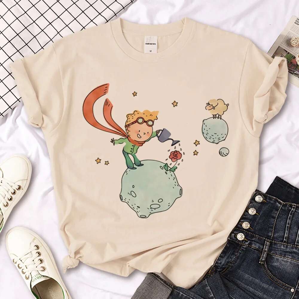 Fashion Little Prince T-shirts For Women Haruku Tshirt Tops For Girls 2000s Fashion Casual Designer T Shirt