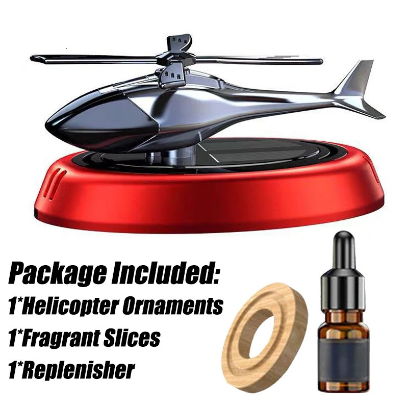 Car Helicopter Solar Rotating Perfume Diffuser Car Fragrance Decoration Car Air Freshener Ornaments Deodorant Perfume Diffuser 250214