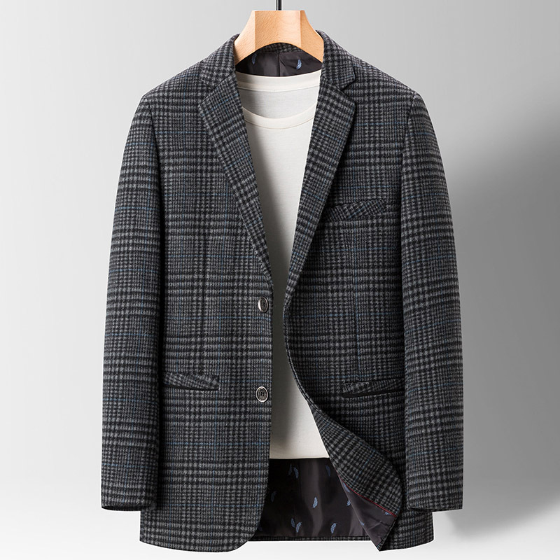 B217Men's Trendy Youth Slim Line Two-Piece Small Suit Ideal for Spring and Autumn Seasons