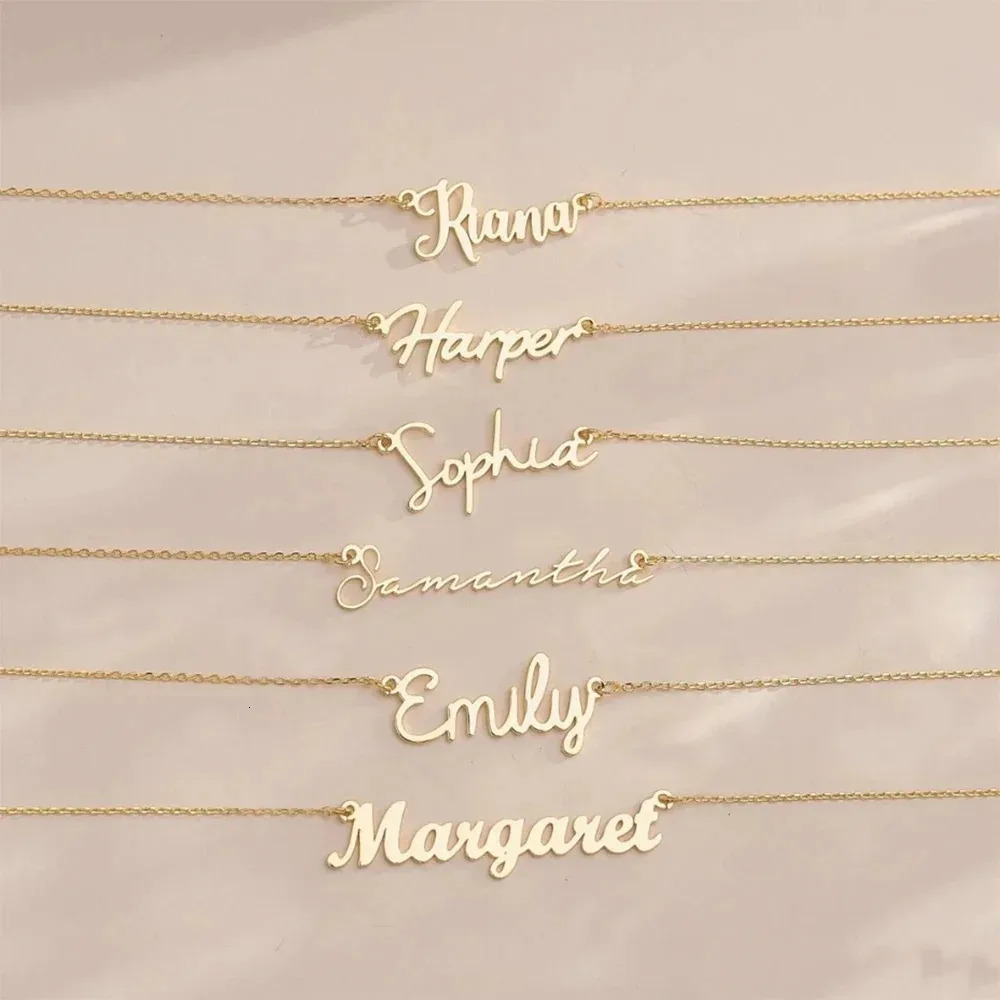 Personalized Name Necklace Custom Stainless Steel Jewelry Birthday Gift for her Bridesmaid Mothers Day Gifts 250210