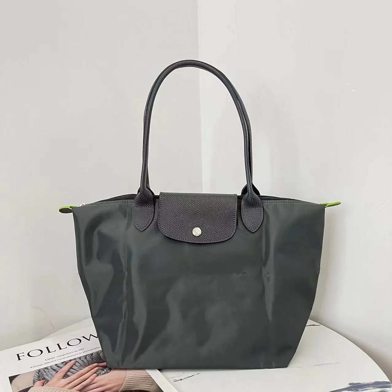 longly champity bags Designer Nylon Tote Shoulder Bags Computer Women Lady Large Shopping Bag Handbags Beach Navy Blue Black brown large sizes caa