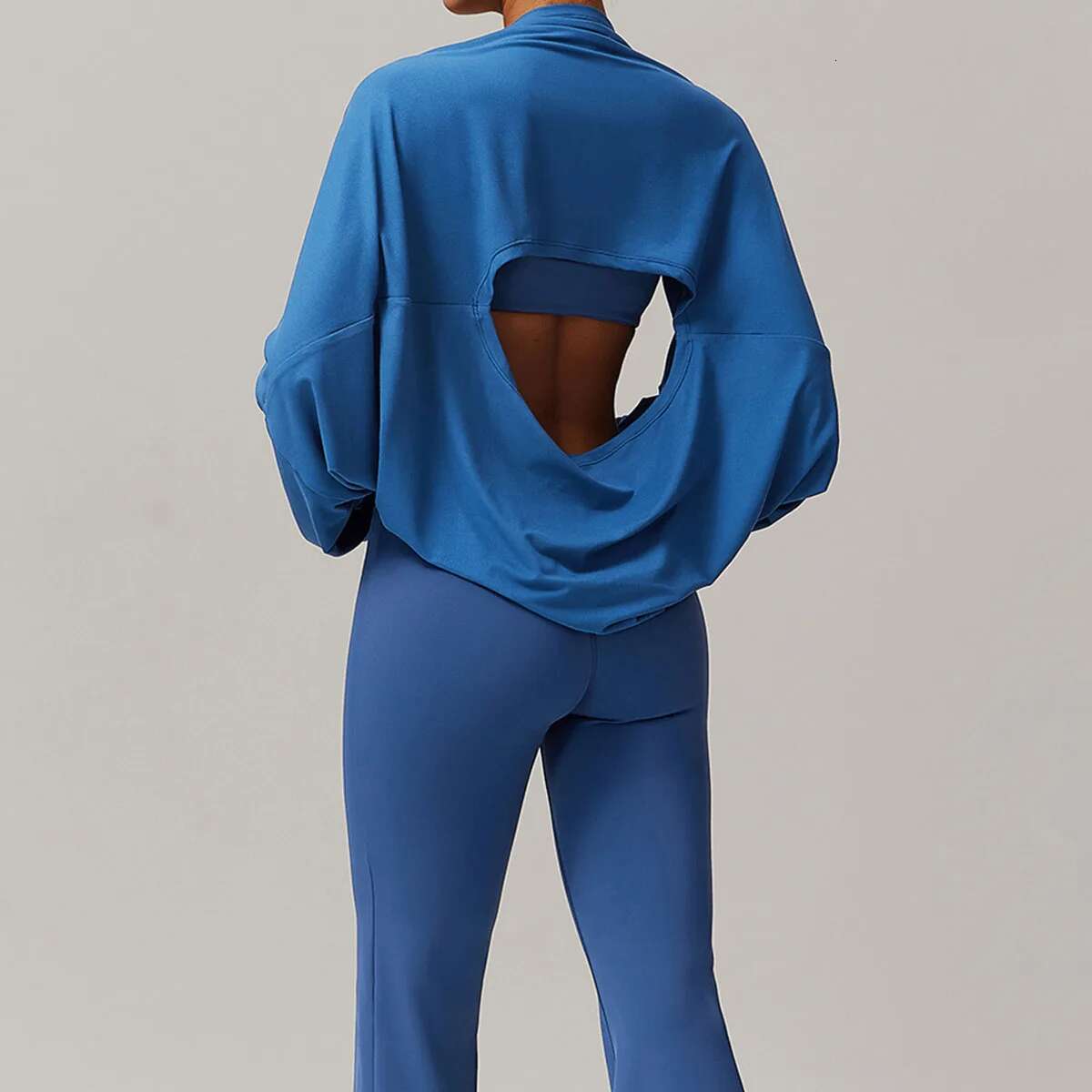 New 2Pcs Yoga Suit Women Gym Set Female Push Up Tracksuit Running Workout Long Sleeve Sports Shirt Fiess Clothing