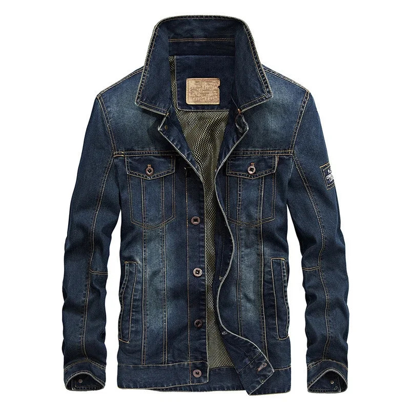 Oversize HipPop Streetwear Single Breasted Male Outwear Jeans Vintage Demin jackets Autumn Men Denim Jackets Classic Turn Coats 250212