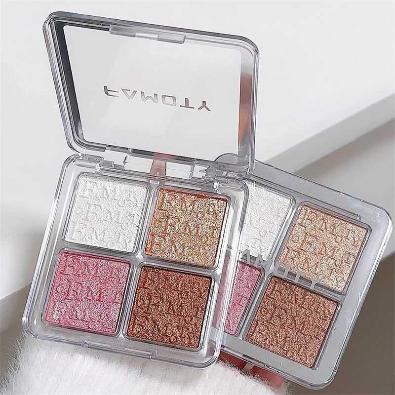 4 Colors Diamond Highlighter Powder Palette Glitter Face Contour Brighten Makeup Shimmer Ultra-concentrated Illuminate CosmeticXJ250217