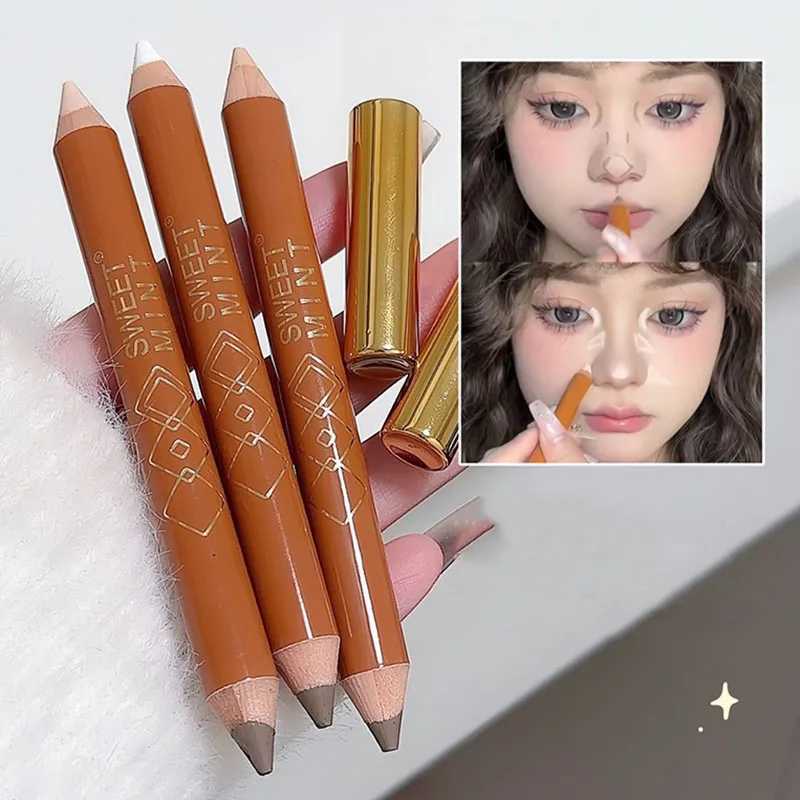Double-ended Contouring Shading Pen Face Brighten Nose Shadow Profile Natural Three-dimensional Highlight Stick Korean MakeupW250217