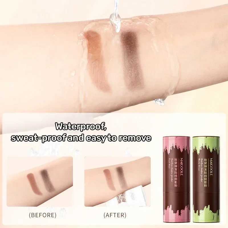 Waterproof Hairline Powder 2 Color Hair Roots Supplement Natural Black Brown Eyebrow Shape Supplement Stick Shadow Filler PowderXJ250217