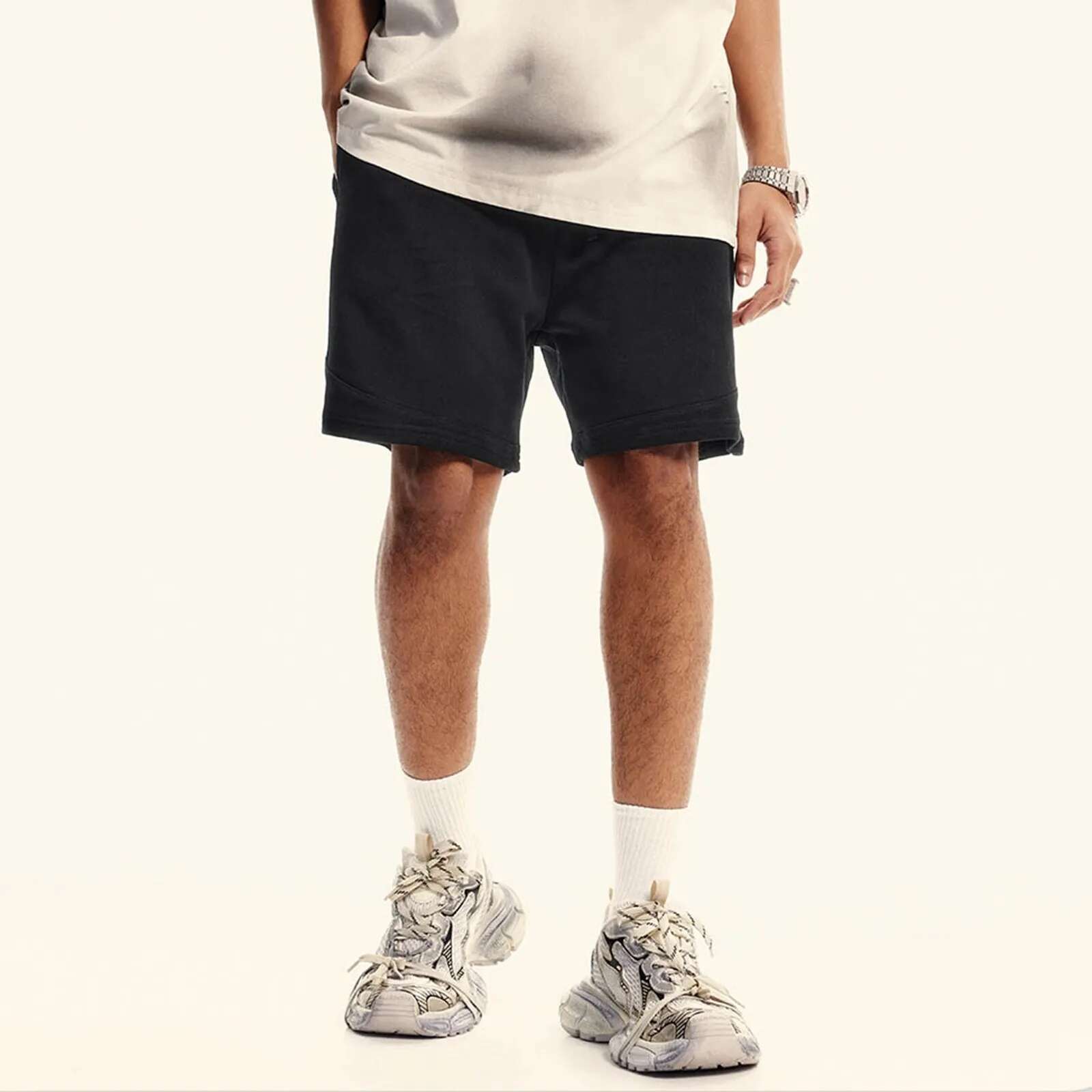 Summer New Retro Street Casual Shorts Quarter Pants Men's Designer Shorts Hip-hop Gothic Outdoor Quick Drying Breathable Basketball Sports Pants