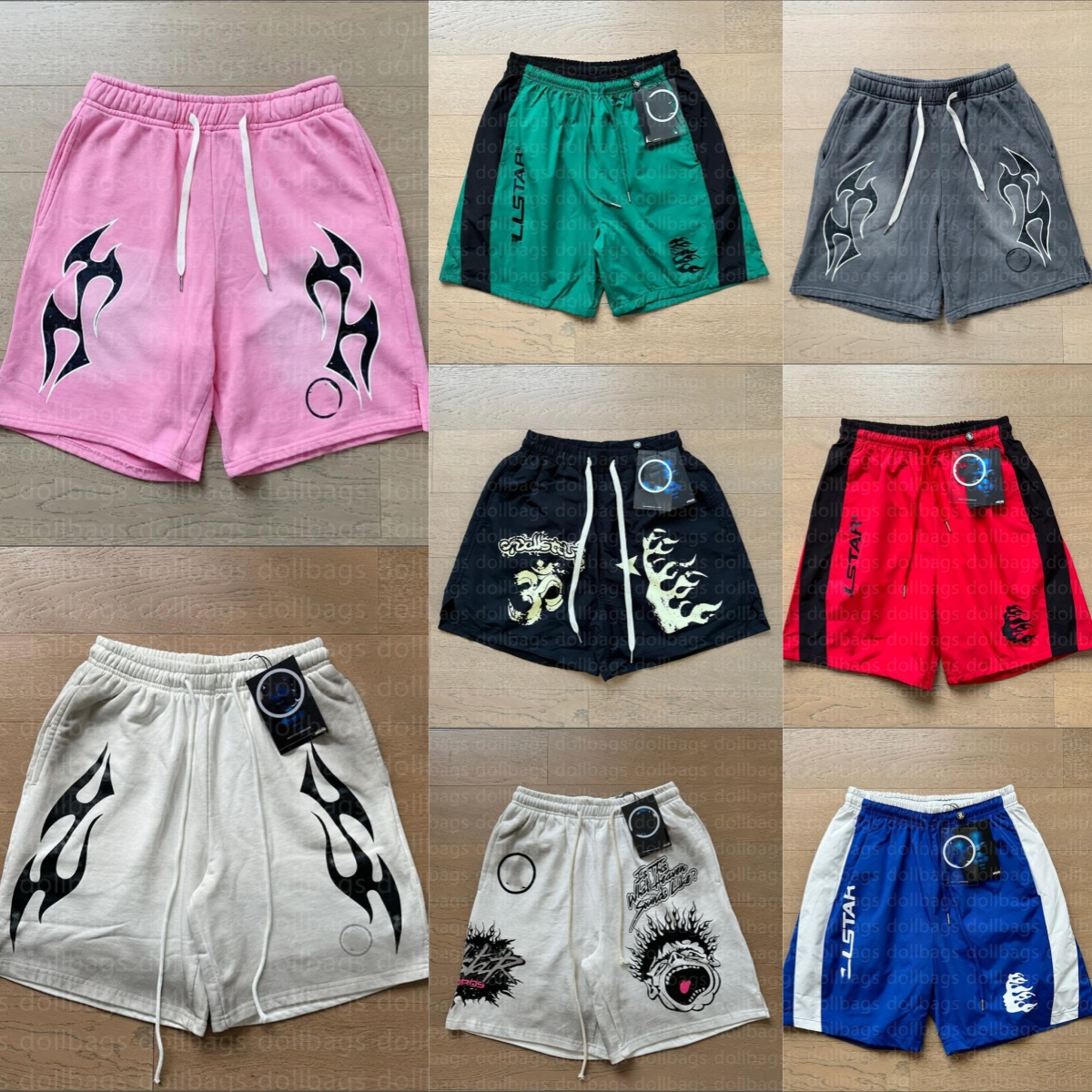 designer shorts mens shorts men jorts Letter Graphic Print Washed Shorts Hip Hop streetwear unisex black cotton beach basketball running jumpers bottom pants