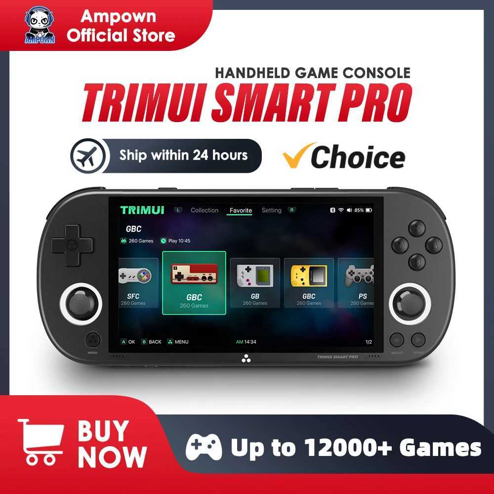 Trimui Smart Pro Handheld Game Console 4.96IPS Sn Linux System Joystick RGB Lighting Smartpro Retro Video Game Player Gift Z250321