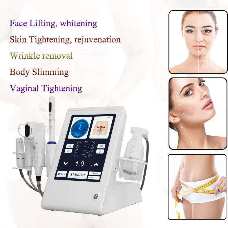Best Quality Anti-aging HIFU Vmax Deep Repairing Skin Rejuvenation 5 in 1 Lipolysis + 12D HIFU + Microneedle + Vaginal HIFU + Radar Carving Body & Ski