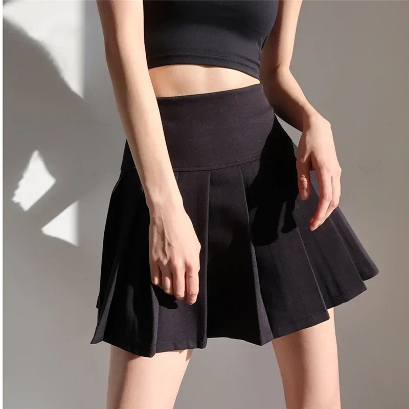 American School Y2k Style Summer Short Pleated Skirt For Women High Waist Sexy sweet Mini Skirts Female 250214