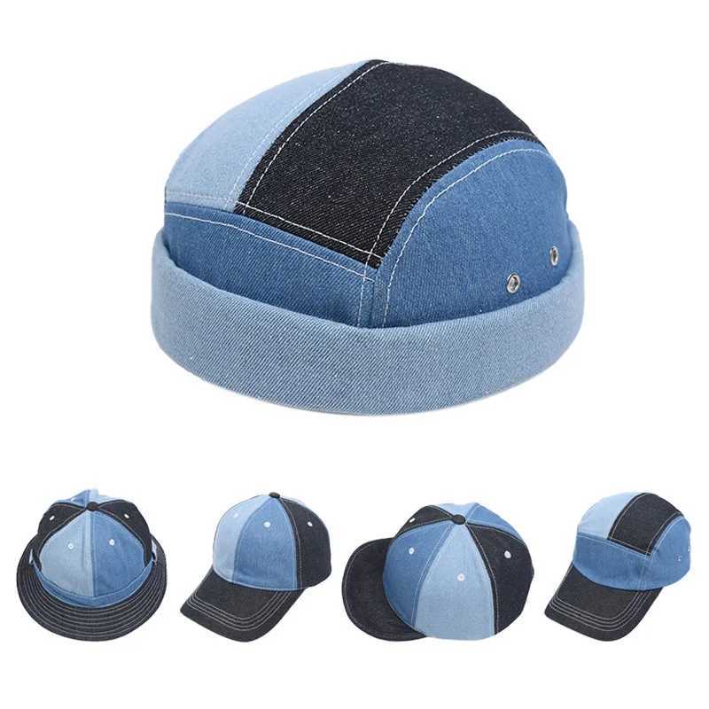 Bucket Hat Women Summer Hats and Caps Patchwork Washed Denim Bucket Hat Hip Hop Solid Wide Brim Cotton Beach Fishing Cap Panama W250217