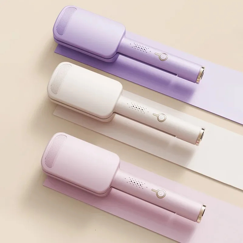 Hair Curler Plank Wave Iron Heating Curling Professional Ener White Styling Rollers Tools Portable Electric Appliances 250214