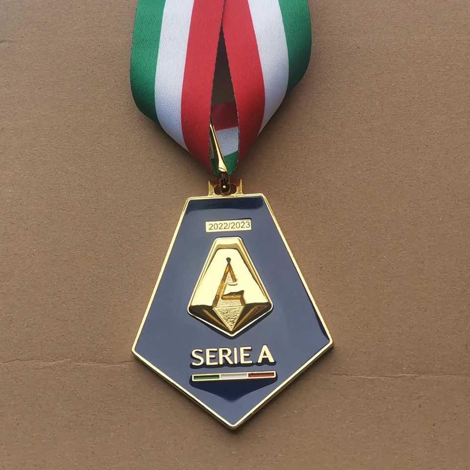 2022-23 Season S.S.C. Napoli Medal Serie A Metal Gold Medal Fan Souvenir W250217