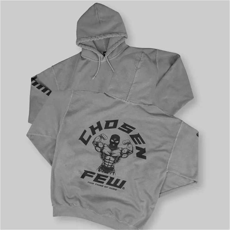 Mens Spring Fitness Cotton Hoodie Fitness Shirt Jacket High Kangaroo Pocket Fitness Zipper M250217