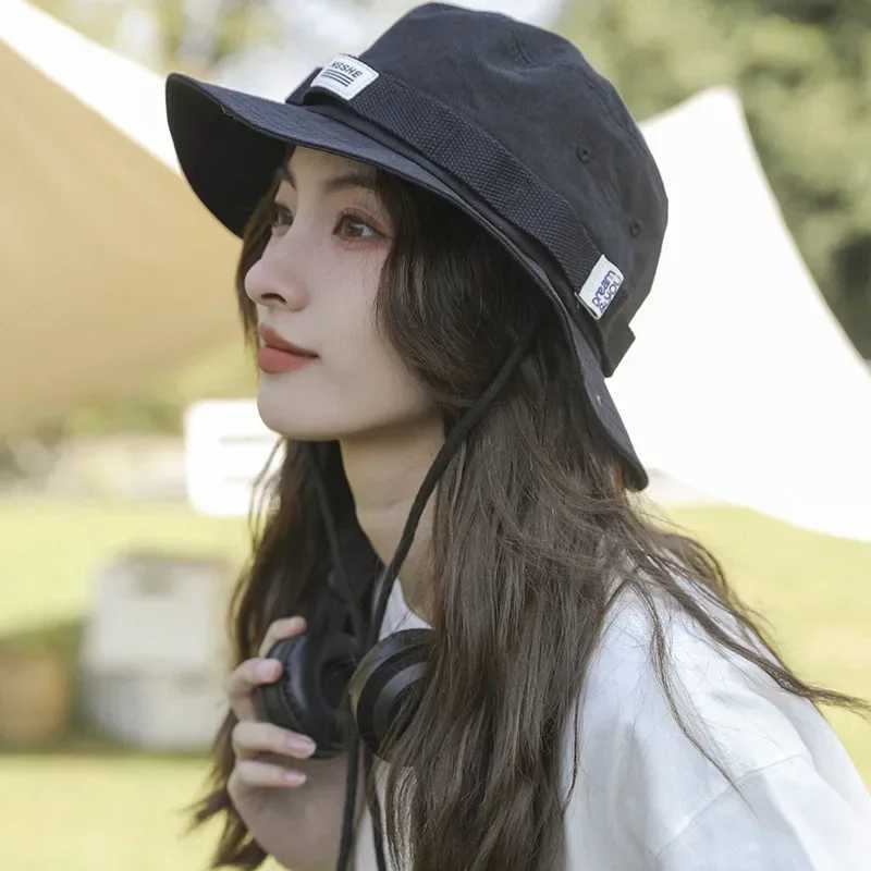 Japanese Hiking Bucket Hat for Women Men Fisherman Hat Summer Vacation Visor upf 50 Sun UV Protection Hat Chapeau Femme W250217
