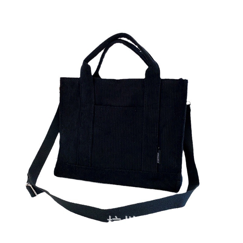 Bag Women's Corduroy New Handbag Dual-Use Crossbody Korean Minimalist Tote Harajuku Class Commuting Bag