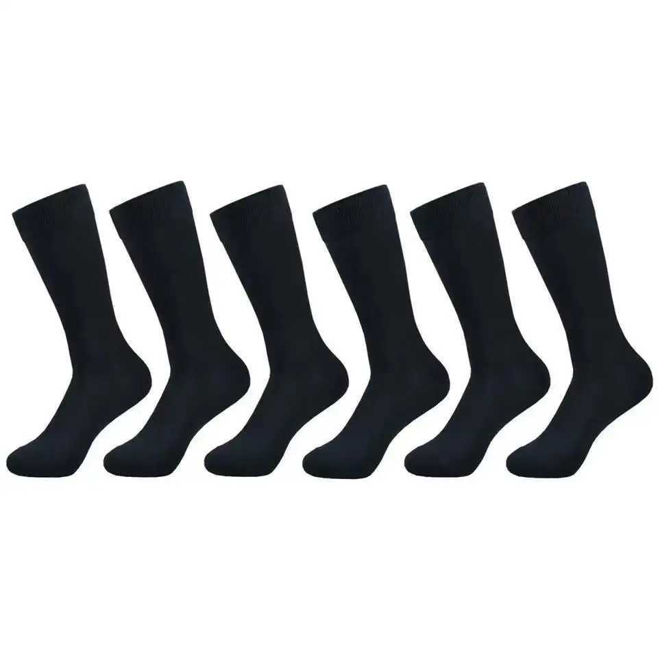 6 Pairs Middle Tube Socks For Men Solid Colour In White and Black Streetwear Harajuku Fashion Breathable and Casual Socks W250217