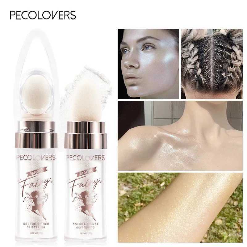 Shimmer Fairy Powder White Loose Highlighter Face Body Glitter Wand Makeup Bronzer Illuminator CosmeticW250217