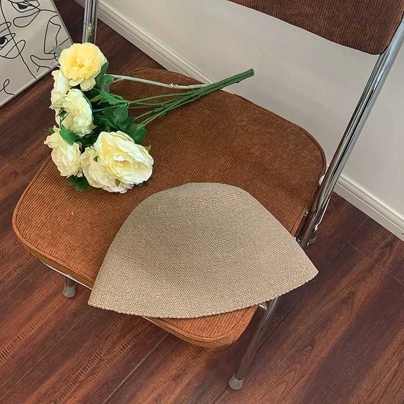 2023 Soft New Sun Hat Wide Brim Floppy Summer Hats for Women Girl Beach Panama Dome Weave Bucket Hat Femme Shade Hat Women Hats W250217