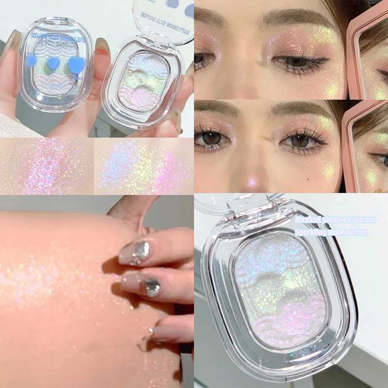 Chameleon Glitter Eyeshadow Highlighter Mashed potato High Gloss Shiny Crystal Brightening Bronzer Highlight Makeup WaterproofXJ250217