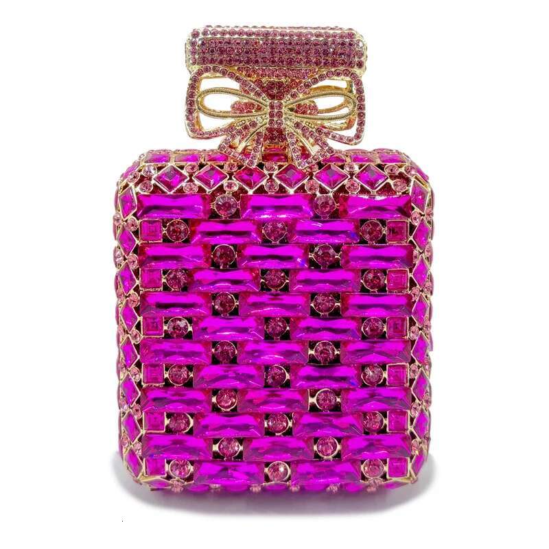 Scent Bottle Unique Women Evening Dinner Bag Banquet Clutch Purse Designer Handbags Crystal Shiny Bags