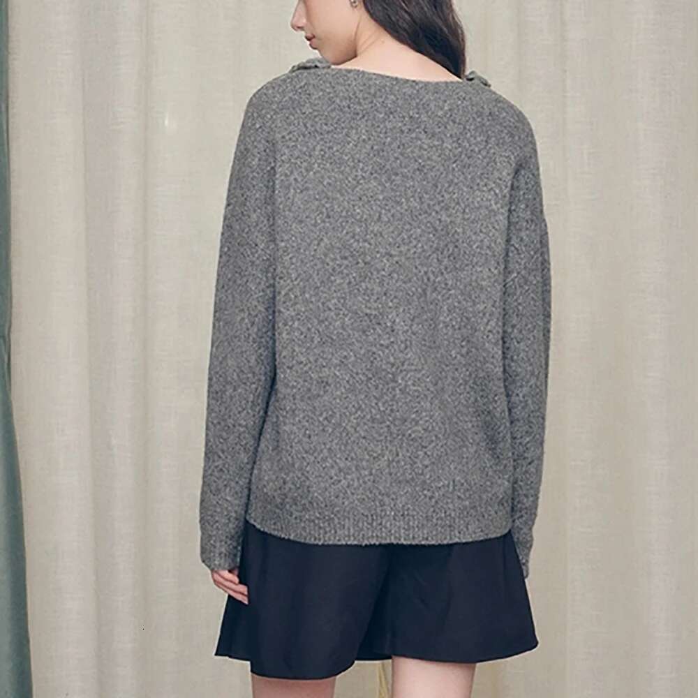 Stereoscc Wer Women Pullover Y2k Handmade Crochet Loose Casual V-Neck Long Sleeve Knit Tops Sweater 2025 Fall/Winter New