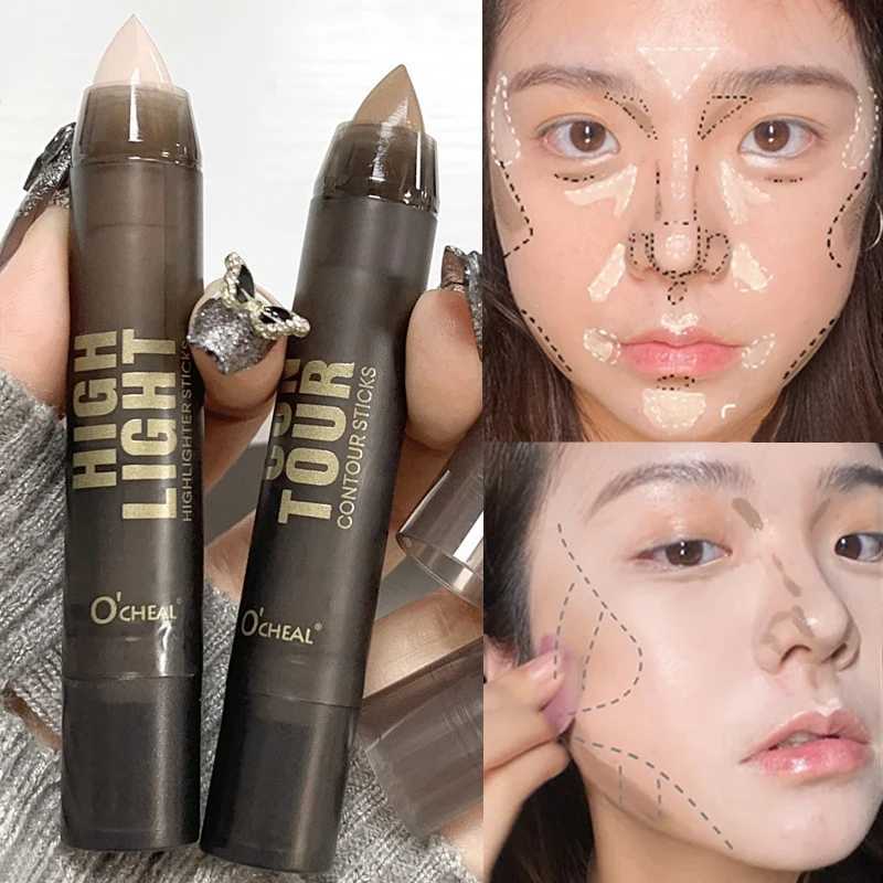 1PC Highlighting Bronzer Sticks Waterproof Long Lasting Silky Matte Grey Nose Shadow Contouring Pencil Facial Makeup CosmeticsW250217