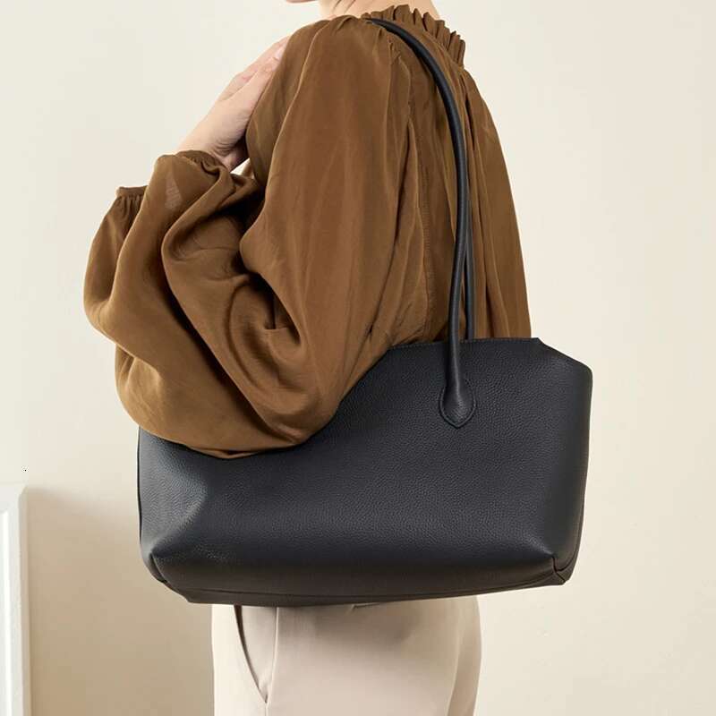 Hifashion Cowhide Genuine Leather Underarm Shoulder Bags For Women 2025 Trend Designer Large Female Tote Office Ladies Handbags