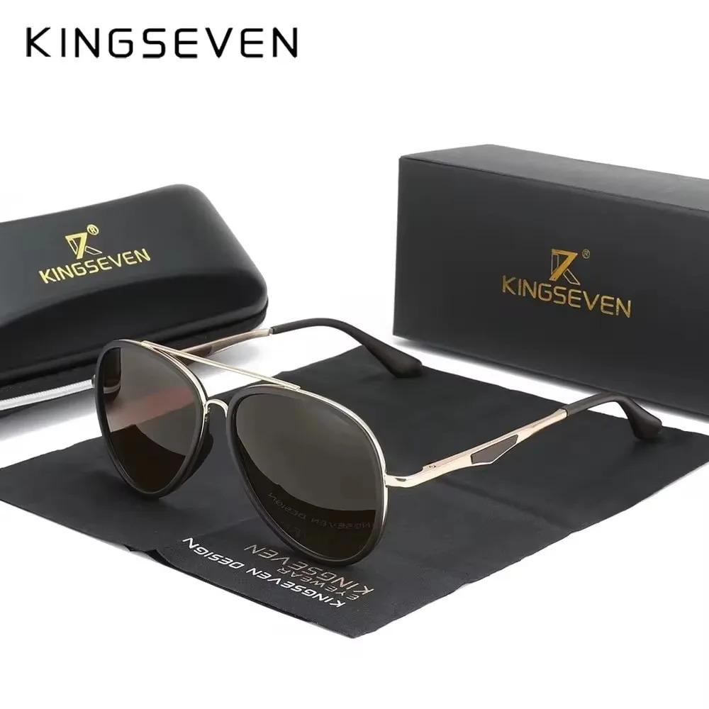 KINGSEVEN Fashion Classic Polarized Sunglasses Mens Driving Male Sun Glasses Eyewear UV400 Blocking 250214