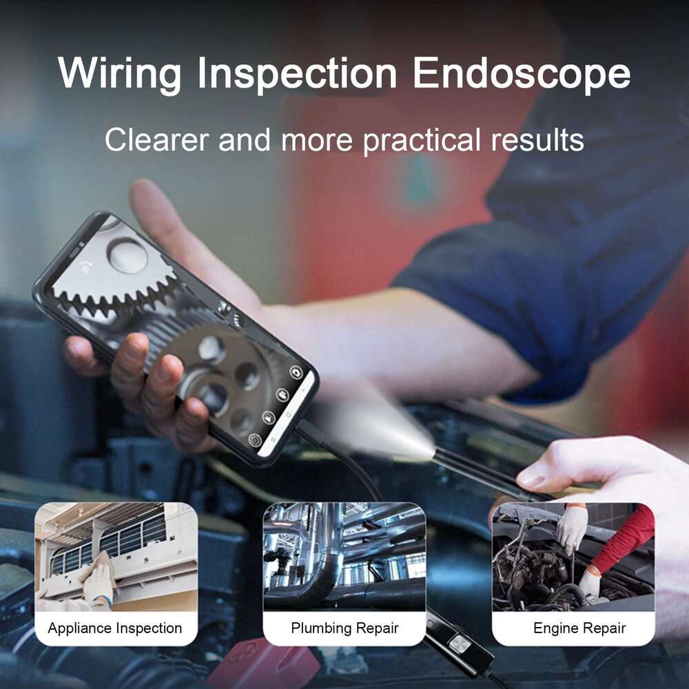 Type-c 5.5/7mm Scope 1m 1.5m 2m Scenarios Endoscope Camera with 6 Led Lights Ideal for Car Engines