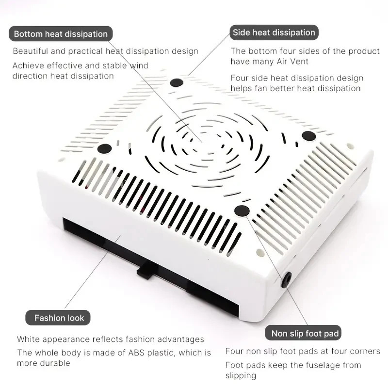 Nail Art Dust Suction Collector 36W Nail Vacuum Dust Collector Powerful Nail Dust ctor Cleaner 250214