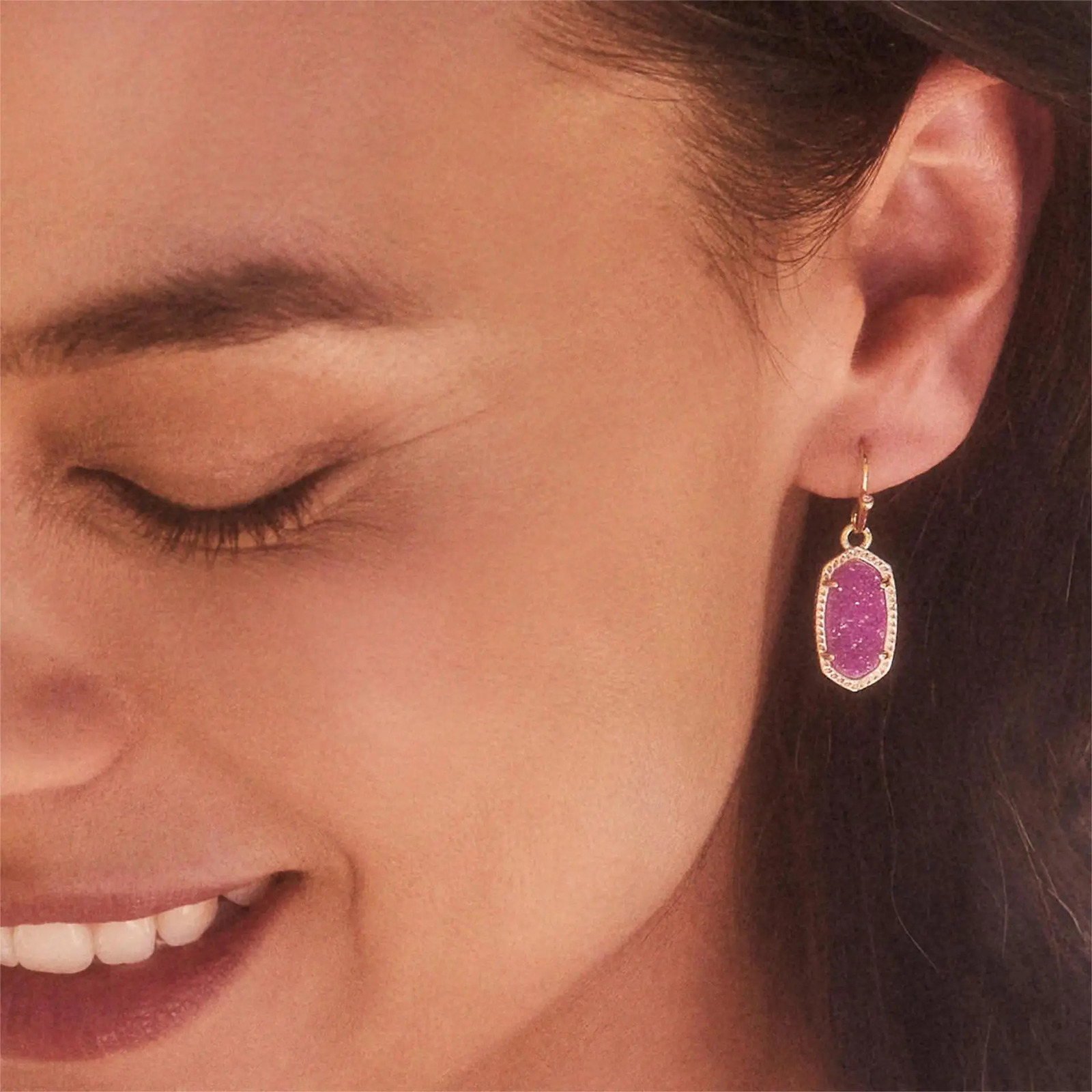 YEEVAA Lee Natural Crystal Healing Stone Drop Dangle Earrings for Women Girls 250213