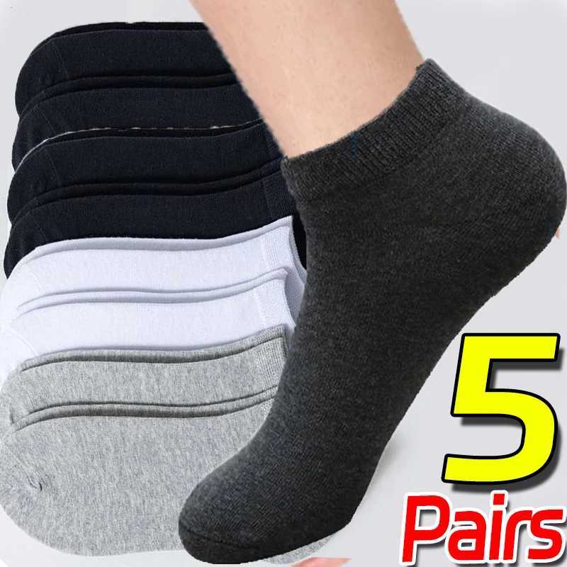 Men Solid Socks Soft Comfortable Lightweight Low Cut Ankle Cotton Socks Bulk Black White Grey Breathable Solid Color Boat Stock W250217