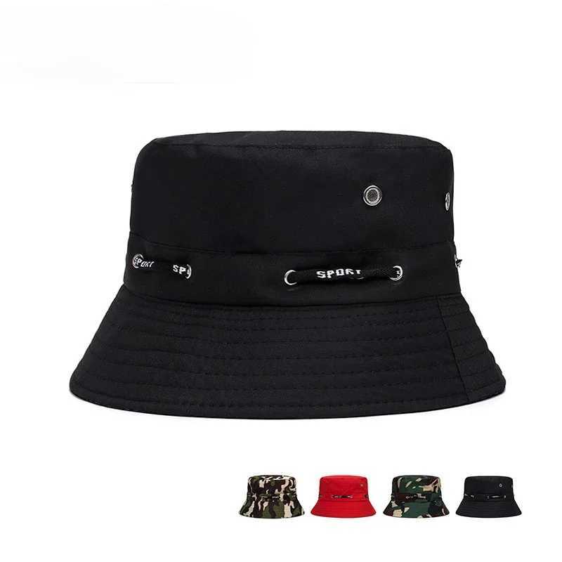Spring Summer Men Women Bucket Hats Hiking Camping Hunting Jungle War Camouflage Cap Fishing Outdoor Fisherman hat summer hat W250217