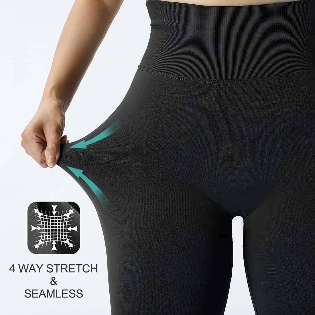 Seamless Knitted Fiess GYM Women's Leggings Hips Tight Peach Buttocks High Waist Nude Yoga Pants
