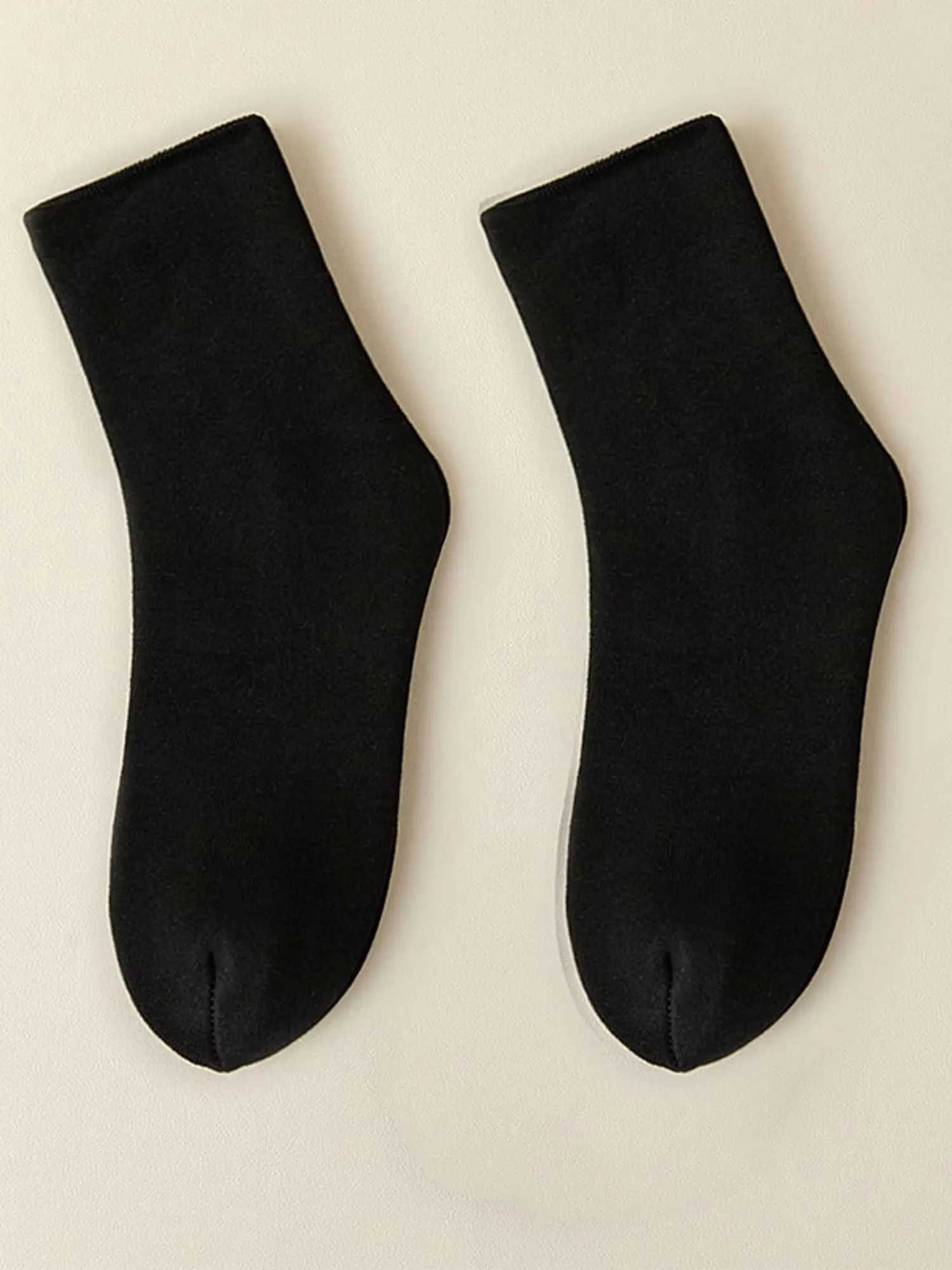 5 Pairs Mens Thick Warm Snow Hiking Socks For Cold Weather Soft Comfortable Long Socks Black Winter W250217