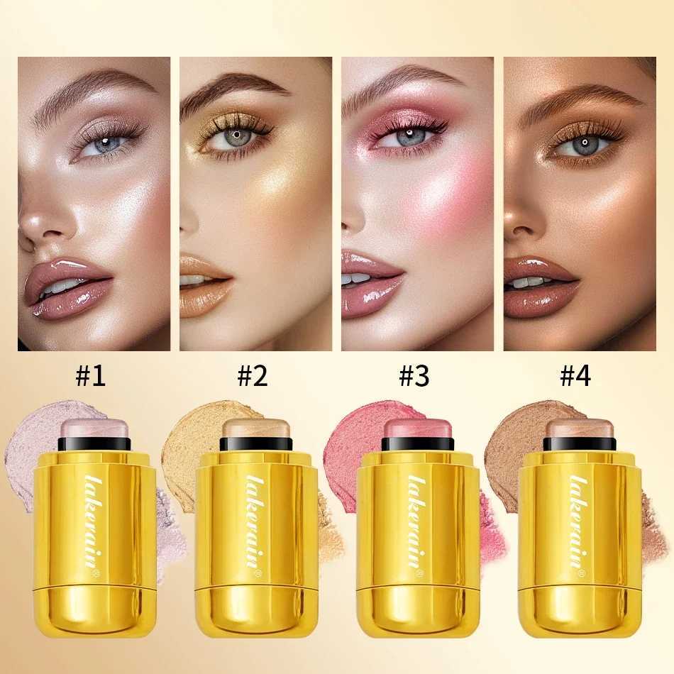Makeup Highlight Bronzer Stick Shimmer Champagne Brown Shine Highlighter Cream Face Body Brighten Glitter Natural Contour BlushXJ250217