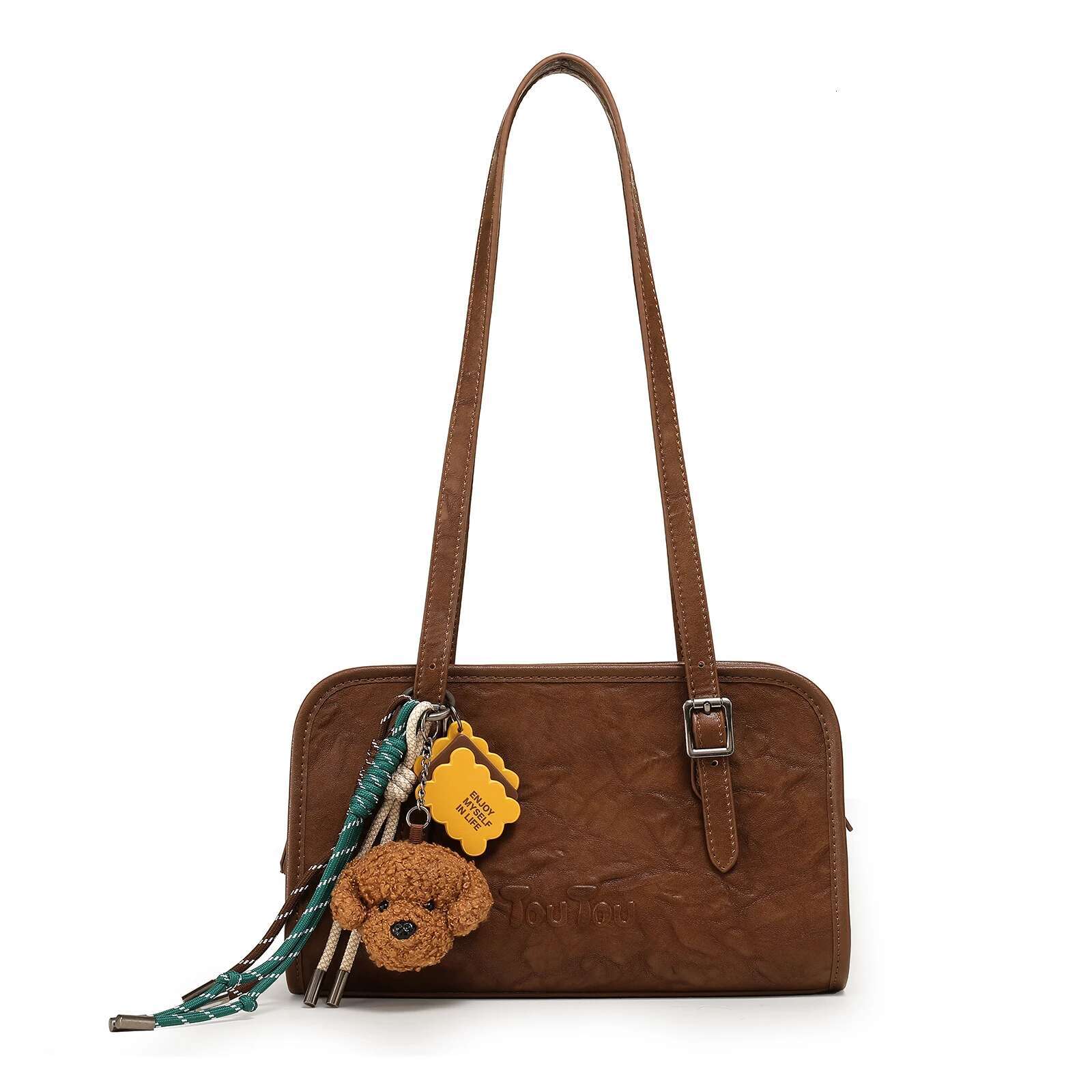 Trendy Original Cute Cartoon Dog Pendant Details Designer Inspired Handbags Fall Bowg & Boston Bag Quiet