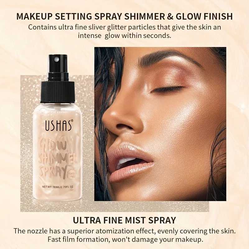 USHAS Liquid HighLighter Liquid Foundation Concealer Permanent Water and Oil Resistant Glitter naturally modifies skin toneXJ250217