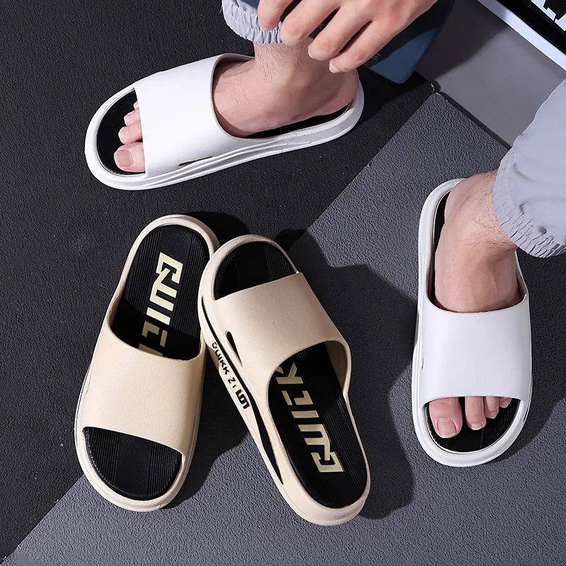 New style for fashionable men's casual soft outer wear thick soled beach interior slippers zhanyishengli