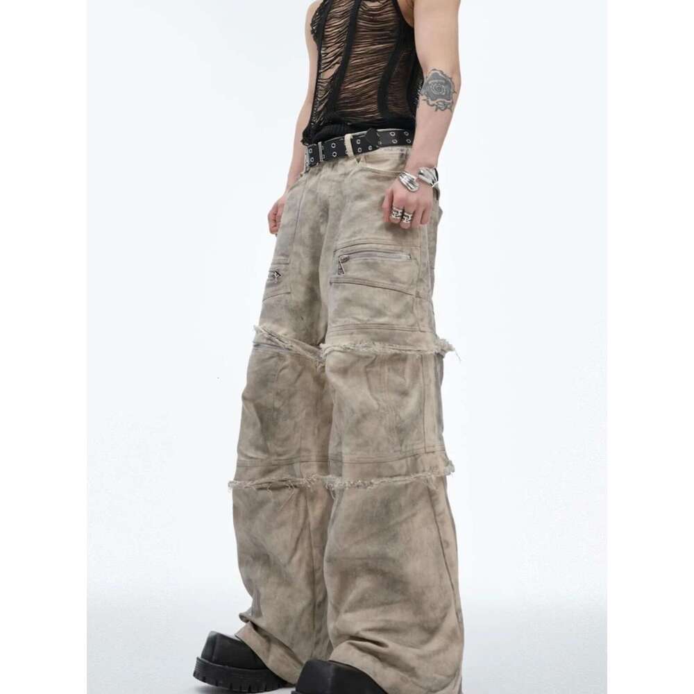 Apricot Womens Jeans High Waist Vintage Straight LOOSE Pants Streetwear American Classic Fashion Wide Leg Denim Trouser