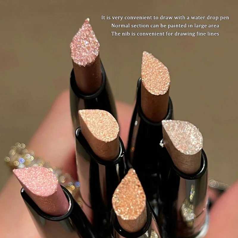 Glittering Eyeshadow Pen Face Makeup Highlighter Stick Long lasting Shiny Diamond Pink Silkworm Champagne Gold Eyeliner Gel PenXJ250217