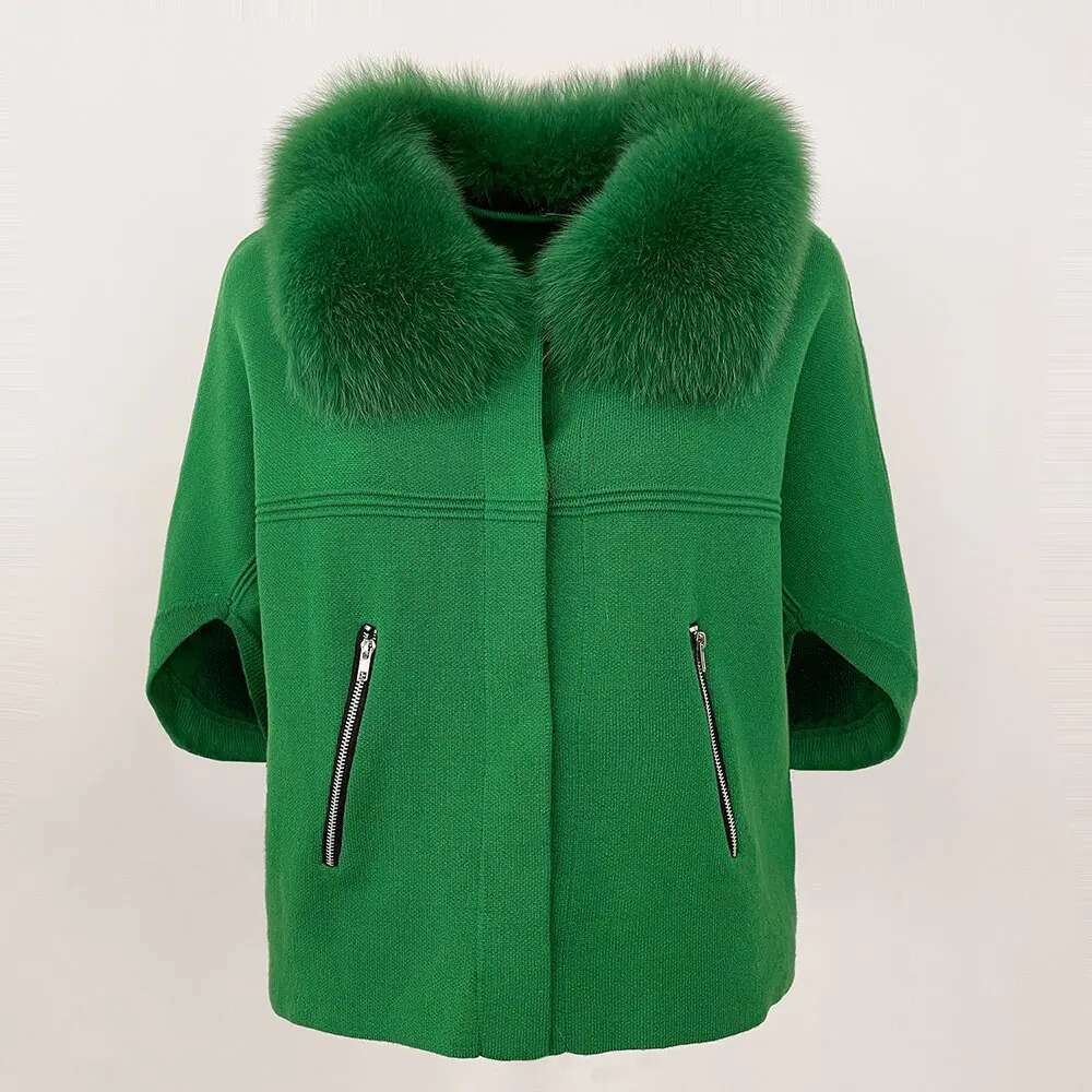 Clothes for Women Autumn 2024 European Fashion Knitted Sweater Real Coat Natural Fox Fur Jacket Spring Cardigan Outerwear