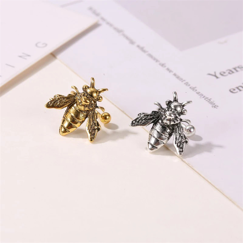 Modyle Vintage Little Bird Bee Leaf Ear Cuff Non Pierced Clip Earrings for Women Trendy Punk Small Carved Rose U Shape 250213