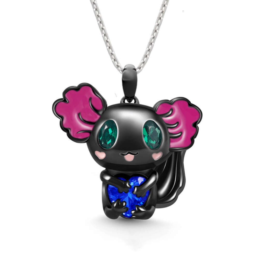 Cute Salamander Design Charm Necklace Unisex Fashionable Earrings by Temu Ideal for Birthdays