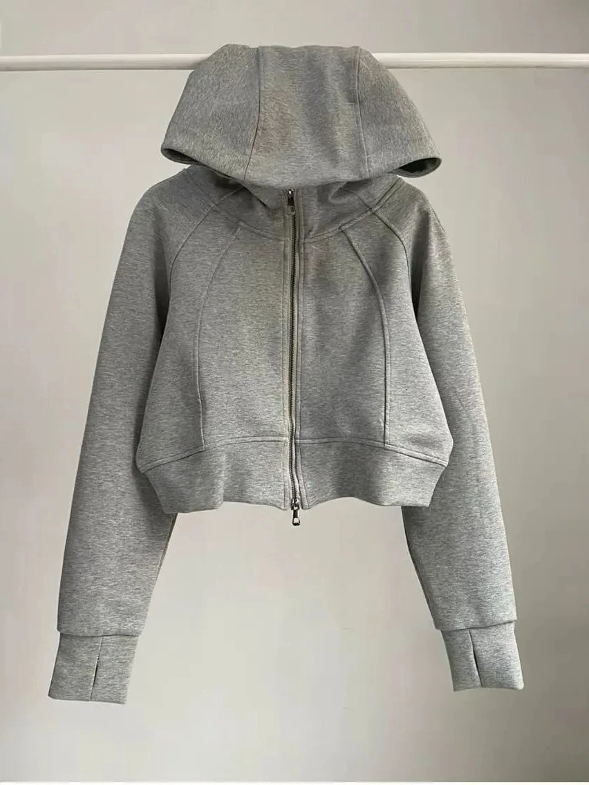 Gothic Zipper Hoodie Y2K Clothes Womens Retro Stripe ed Short Oversized Slim Fit Long Sleeve Tops 250213