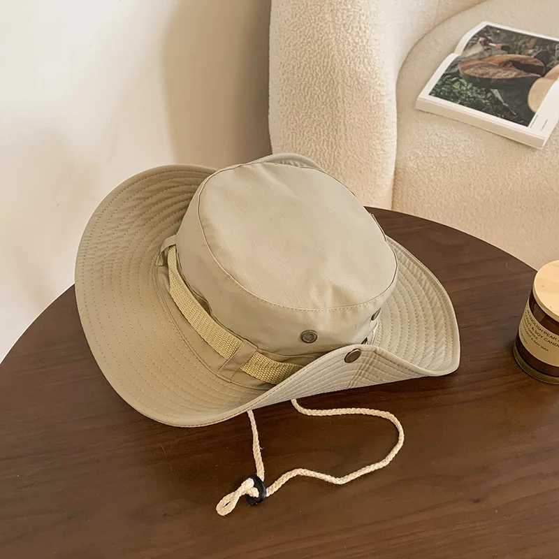 Japan and Korea spring and summer couple light and thin casual outdoor sunshade fisherman hat W250217