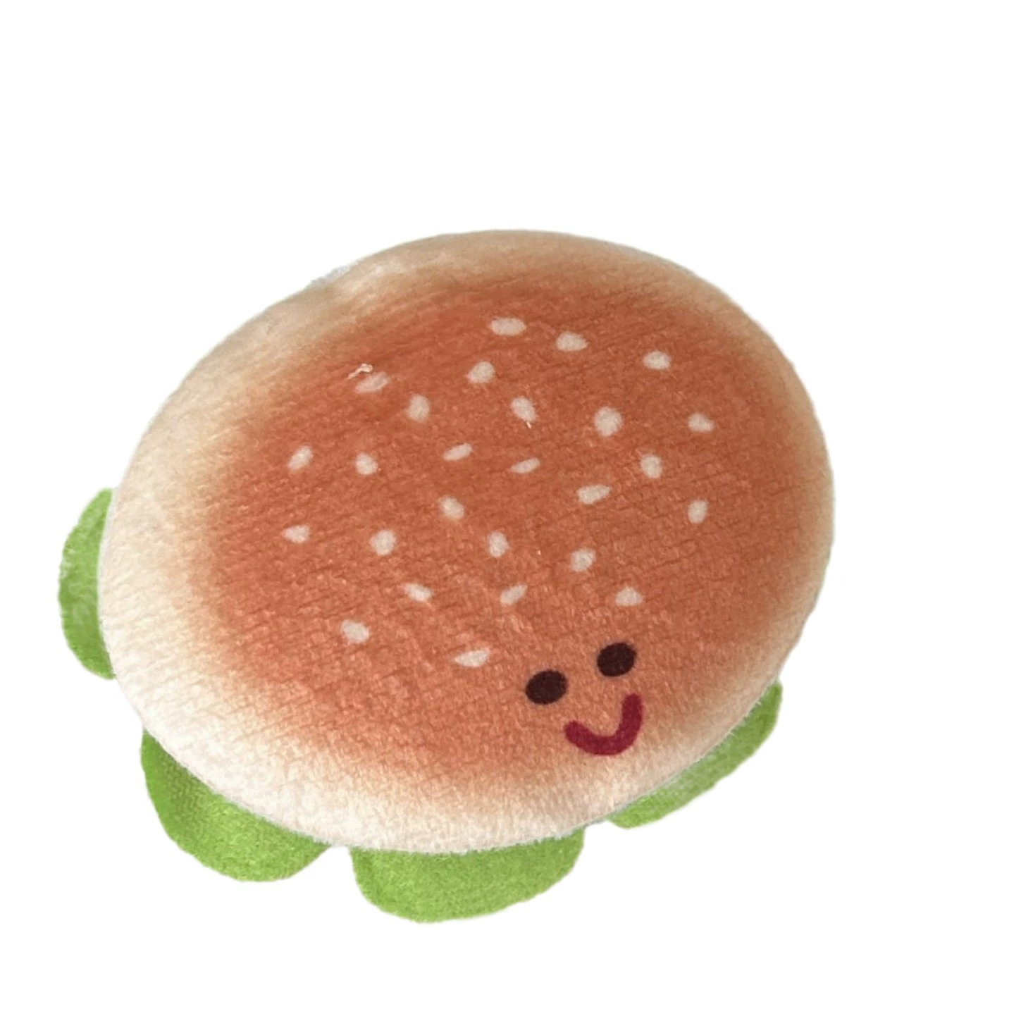 Double layered fabric food toy pendant fun and cute cartoon burger square biscuit keychain keychain backpack accessories