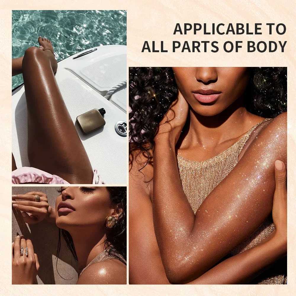 4 Colors Liquid Highlighter Makeup Body Glitter Face Luminizer Smooth Liquid Shine Shimmer Glow Foundation Glitter Body MakeupXJ250217